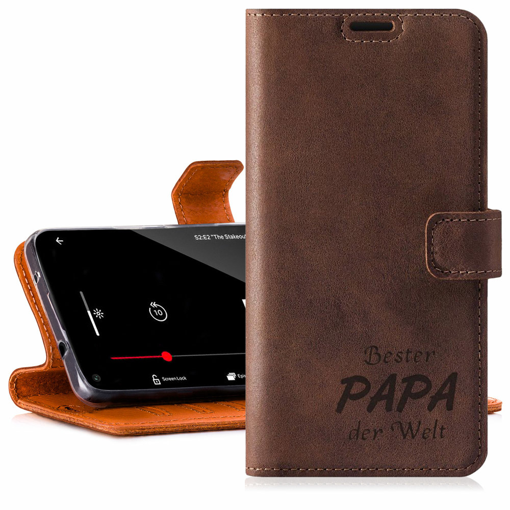 Wallet case - Nut - Bester Papa - Transparent TPU
